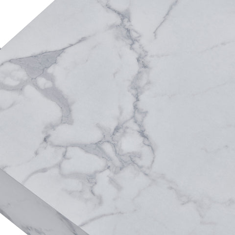 Adele - Ensemble de tables basses en marbre blanc imprimé