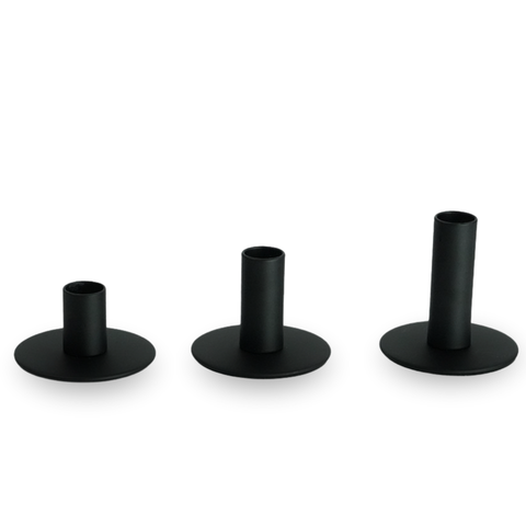 Alana - Bougeoir noir mat