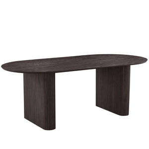 Amelia - Table de salle à manger en chêne fumé 200 x 100 cm