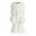 Asti - Vase en céramique blanche 19,8 cm