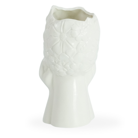 Asti - Vase en céramique blanche 19,8 cm