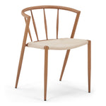 Bella chaise de salle à manger – Aspect chêne avec assise tressée