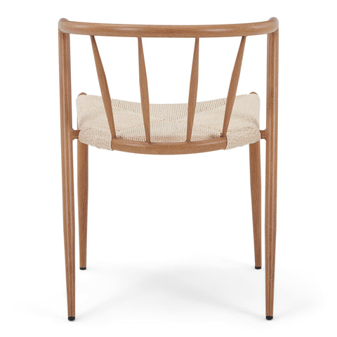 Bella chaise de salle à manger – Aspect chêne avec assise tressée