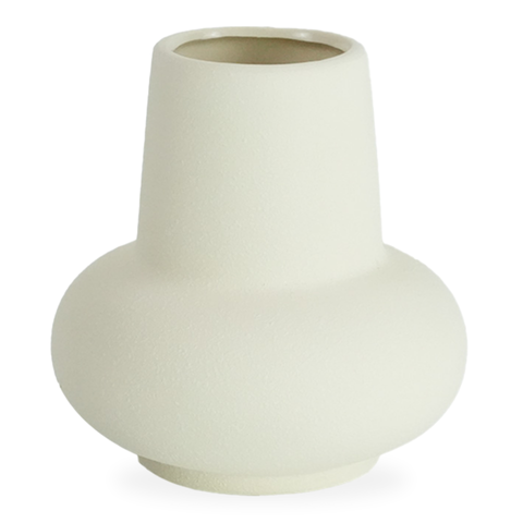 Vase en céramique Birka sable 15 cm