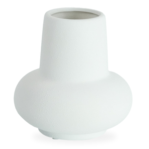 Vase en céramique Birka blanche 15 cm