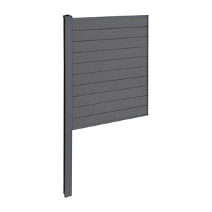 Finley - Module intermédiaire de clôture composite - H : 150 x L : 95 cm - Gris anthracite/noir