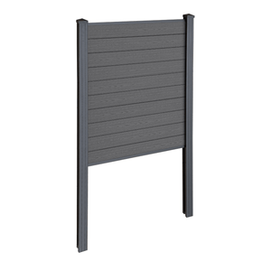 Finley - Module de départ pour clôture en composite - H : 150 x L : 95 cm - Gris anthracite/noir