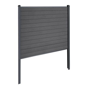 Finley - Module de départ pour clôture composite - H : 180 x L : 185 cm - Gris anthracite/noir