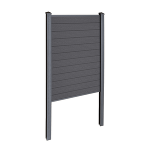 Finley - Module de départ pour clôture composite - H : 180 x L : 95 cm - Gris anthracite/noir