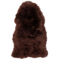 Peau de mouton véritable - Marron 95x65 cm