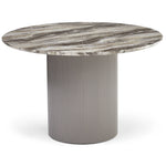 Carisma table à manger ronde Ø120 beige effet marbre avec pied colonne