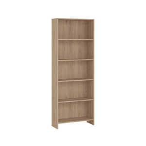 Bibliothèque Maddie avec 5 étagères en chêne 175.5x66x25.5 cm