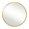 Julia - Miroir rond avec cadre en laiton/or Ø50 cm