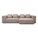 Hailey - Canapé modul chaiselong droit en sable avec 2 modules L : 294 x P : 148 x H : 65 cm