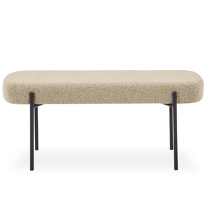 Helena banc en bouclé beige 100x36x43 cm