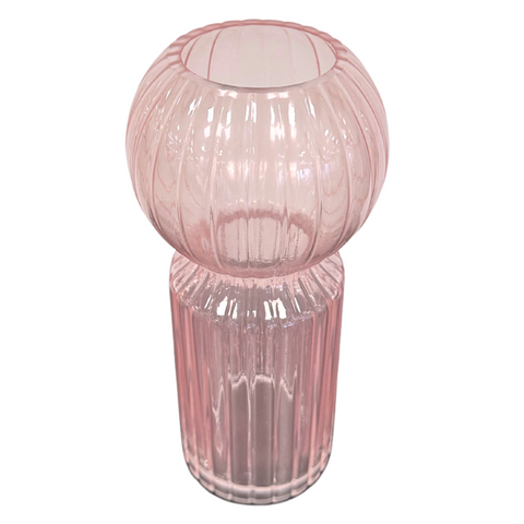 Hera - Vase en verre rose 23 cm