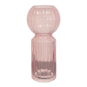 Hera - Vase en verre rose 23 cm