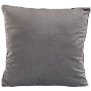Gabi - Coussin décoratif en velours gris 45 x 45 cm