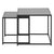 Seaford - Ensemble de tables basses/tables d'appoint en mélaminé noir (2 tables)