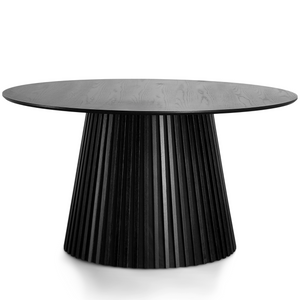 Lewis - Table ronde en chêne noir diamètre 140 cm