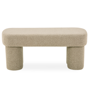 Linea banc beige bouclé 100x42x44 cm