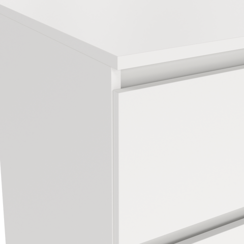Maise Commode H:114 x L:65 x P:41 cm avec 5 tiroirs en blanc
