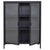 Herman - Meuble de rangement en verre - Métal noir 80 x 40 x 105 cm
