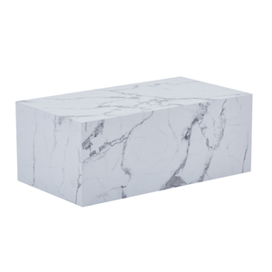 Maxine Table basse aspect marbre blanc 90x50 cm