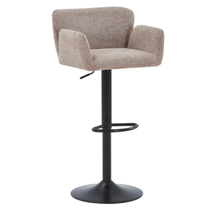 Melody Tabouret de bar – textile sable avec hauteur réglable et fonction pivotante