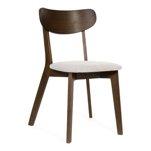 Rory chaise de salle à manger – Chaise en chêne fumé avec assise rembourrée