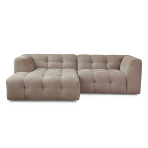 Poppy canapé bulle avec méridienne sable - côté gauche