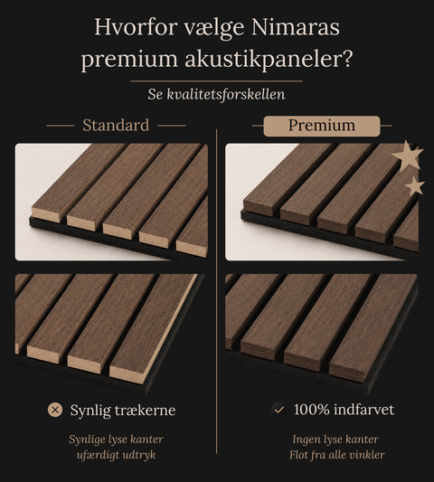 Échantillon de panneau acoustique haut de gamme en placage de chêne fumé, 150 x 120 mm