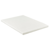 Surmatelas Henry blanc en mousse PU, 140 x 200 x 4 cm