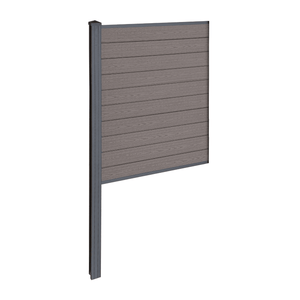 Finley - Module intermédiaire de clôture en composite - H : 150 x L : 95 cm - Marron