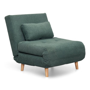 Thalia canapé-lit pliable en tissu vert