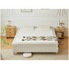 Lit continental Theodor, beige, 180 x 200 cm, pieds chromés inclus