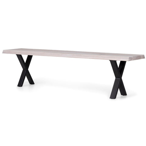 Aura - Banc de table en chêne blanc huilé