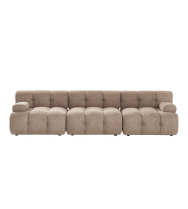 Lilie - canapé modulable couleur sable avec 3 modules - L : 285 x P : 95 x H : 64 cm