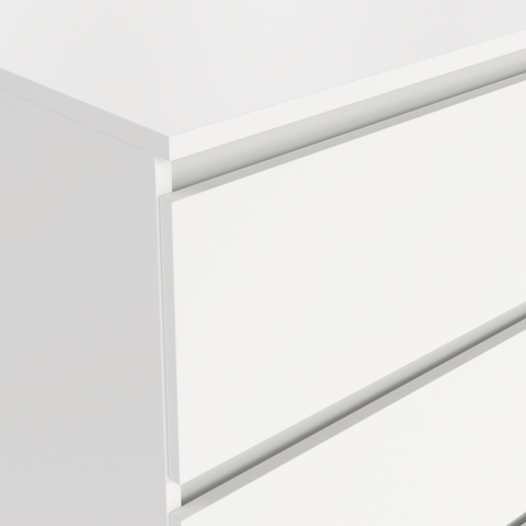 Maise commode 70x138x41 cm avec 6 tiroirs en blanc