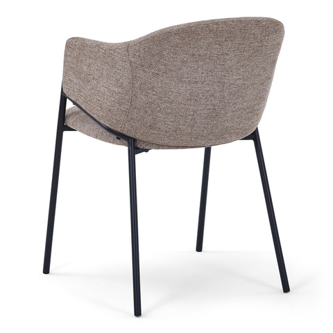 Carolina Chaise de salle à manger en textile sable