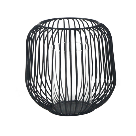 Aja Lanterne en métal noir 17 cm