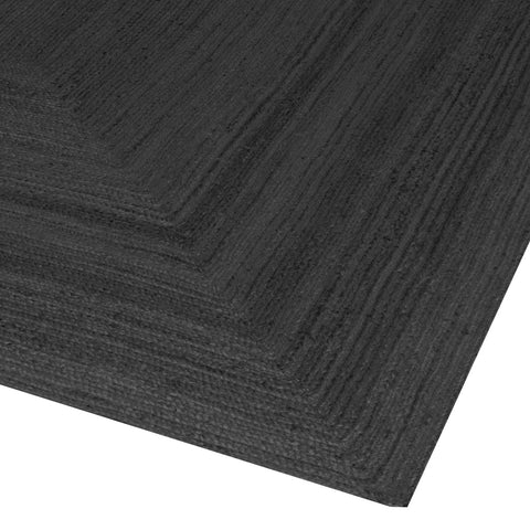 Alex - Tapis en jute noire 180 x 120 cm