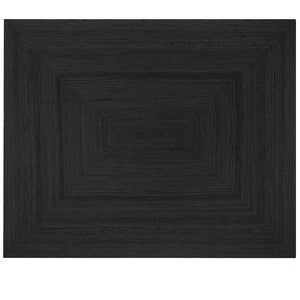Alex - Tapis en jute noire 180 x 120 cm