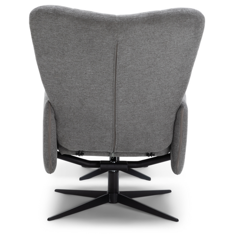 Alfred - Fauteuil inclinable avec repose-pieds - Gris