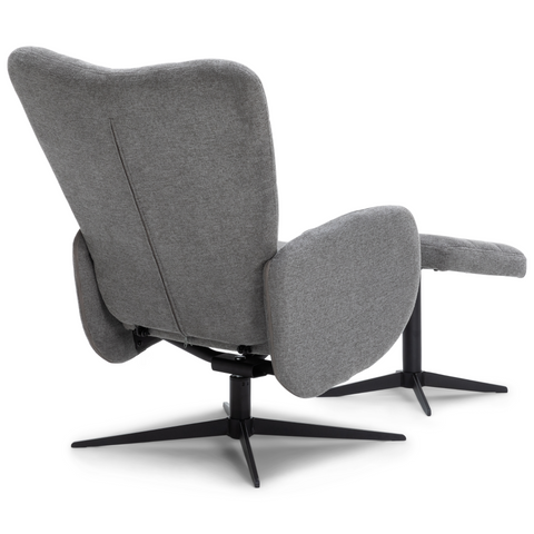 Alfred - Fauteuil inclinable avec repose-pieds - Gris