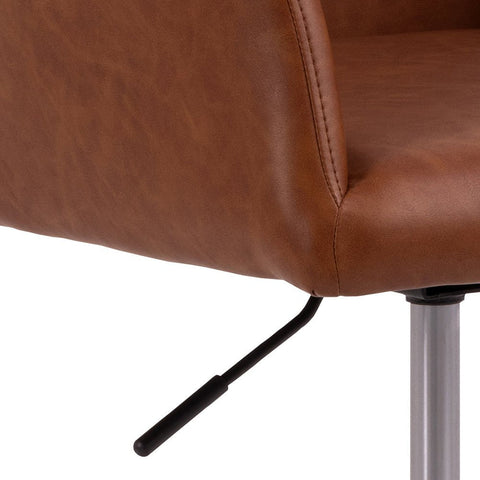 Naya Chaise de bureau avec accoudoirs et pivotante en marron