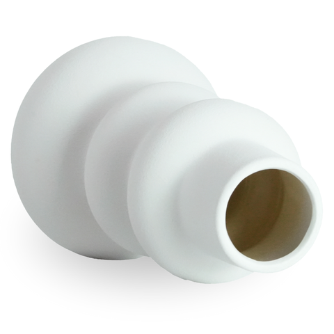 Vase en céramique Billie blanche 24 cm