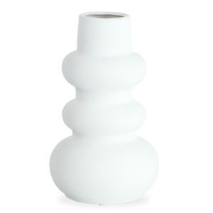 Vase en céramique Billie blanche 24 cm