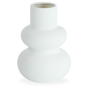 Bliss vase en céramique blanche 19,5 cm