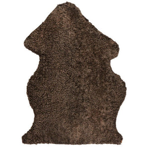 Villy - Peau de mouton synthétique brune 60 x 90 cm